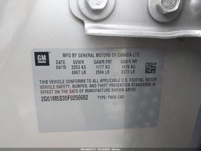 2015 CADILLAC XTS 2G61M5S35F9256682 Photo 8