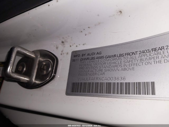 2012 AUDI A5 WAULFAFRXCA003636 Photo 8