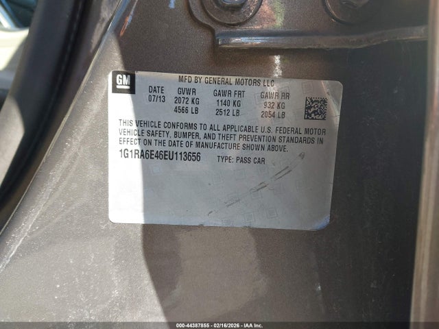 1G1RA6E46EU113656 Chevrolet Volt