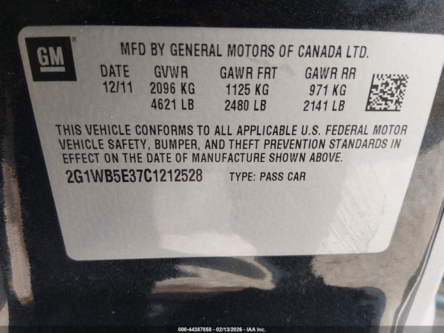 2012 CHEVROLET IMPALA 2G1WB5E37C1212528 Photo 8