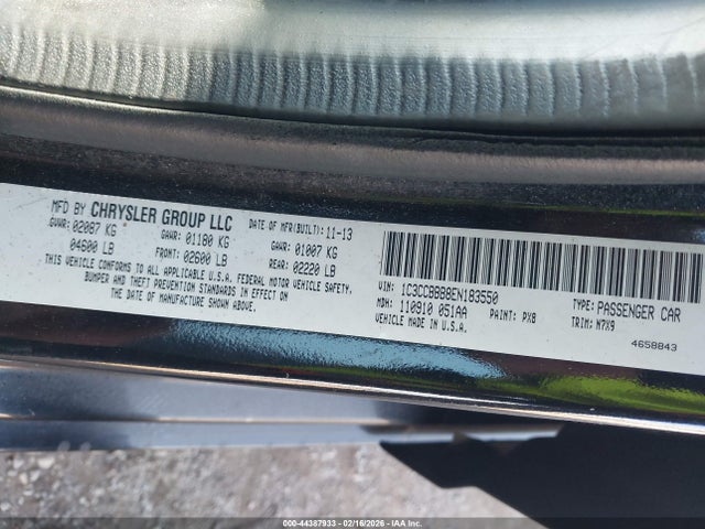 Продаж на аукціоні авто 2014 Chrysler 200 Touring, vin: 1C3CCBBB8EN183550, номер лоту: 44387933