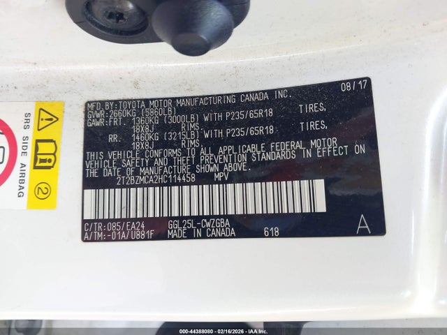 Aukcja sprzedaży 2017 Lexus Rx 350, vin: 2T2BZMCA2HC114458, numer aukcji: 44388080
