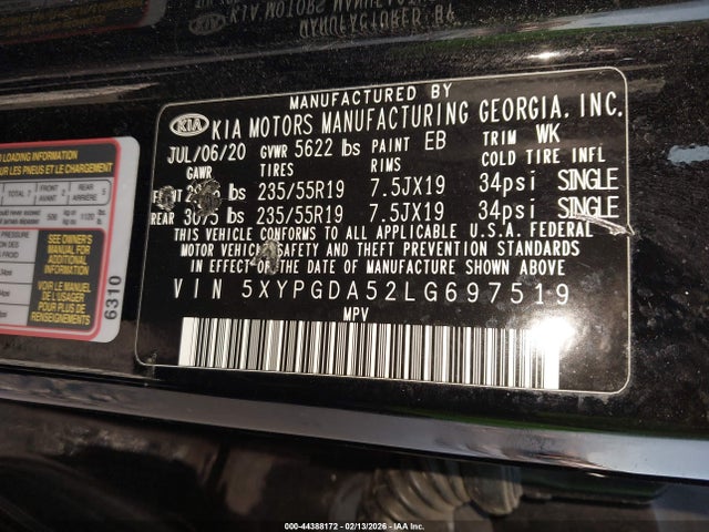 2020 KIA SORENTO 5XYPGDA52LG697519 Photo 8