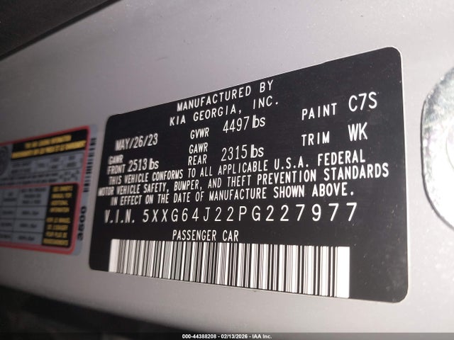 5XXG64J22PG227977 KIA K5 Gt-line