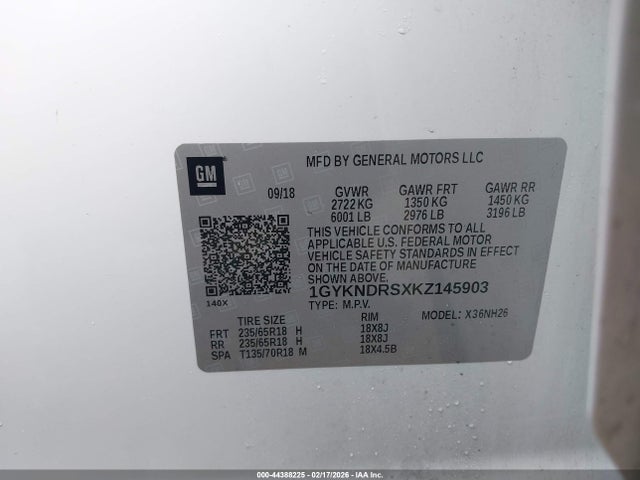 2019 CADILLAC XT5 1GYKNDRSXKZ145903 Photo 8