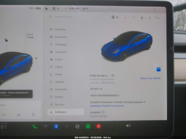 Auction sale of the 2021 Tesla Model 3 Long Range Dual Motor All-wheel Drive, vin: 5YJ3E1EB4MF056237, lot number: 44388232