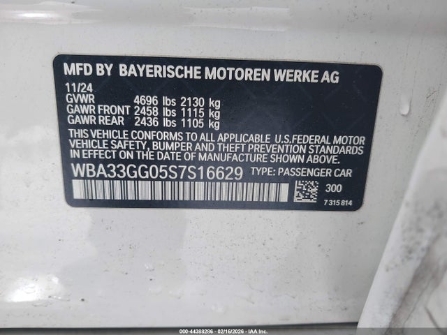 2025 Bmw M235 Gran Coupe Xdrive მანქანა იყიდება აუქციონზე, vin: WBA33GG05S7S16629, აუქციონის ნომერი: 44388286