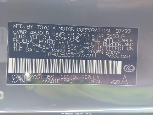 2023 LEXUS RC 350 JTHGZ5BC8P5027211 Photo 8