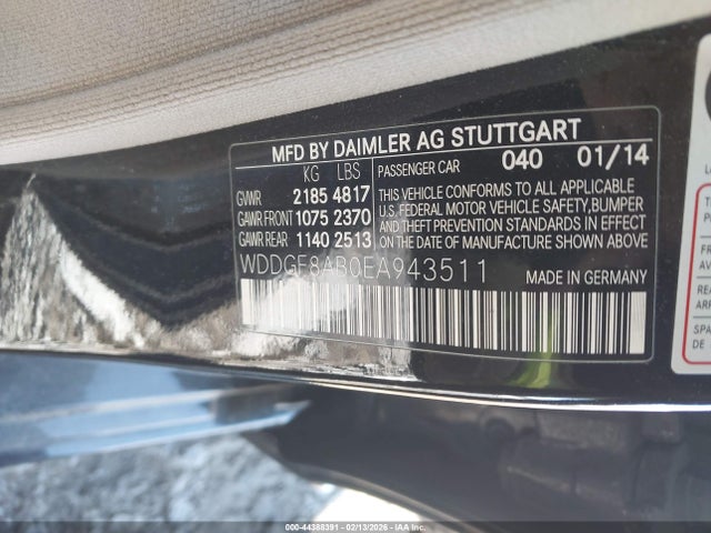 44388391 :رقم المزاد ، WDDGF8AB0EA943511 vin ، 2014 Mercedes-benz C 300 Sport 4matic مزاد بيع