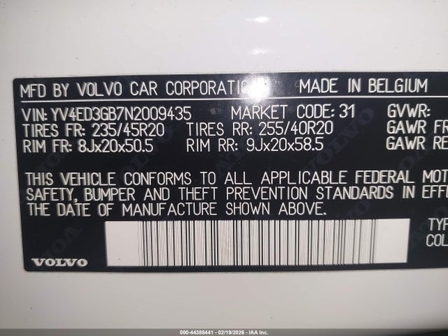 YV4ED3GB7N2009435 Volvo C40 Recharge Pure Electric P8 Ultimate
