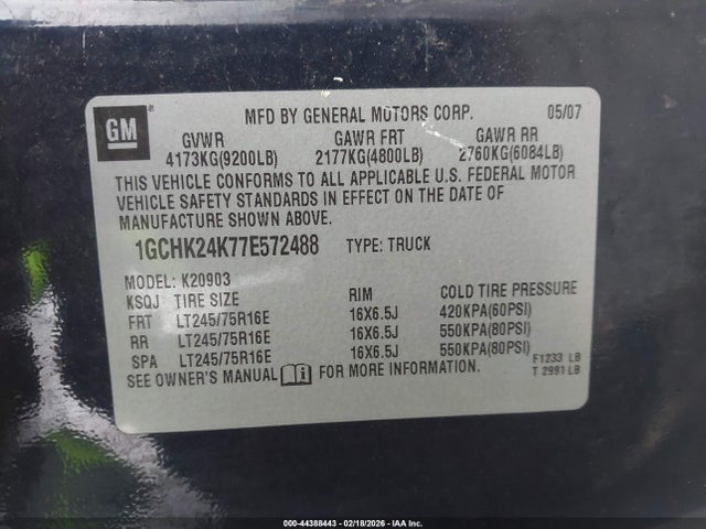 2007 CHEVROLET SILVERADO 2500HD 1GCHK24K77E572488 Photo 8