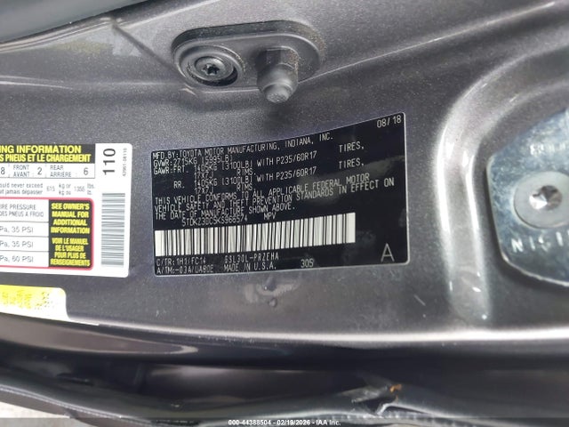 5TDKZ3DC5KS966574 Toyota Sienna Le 8 Passenger
