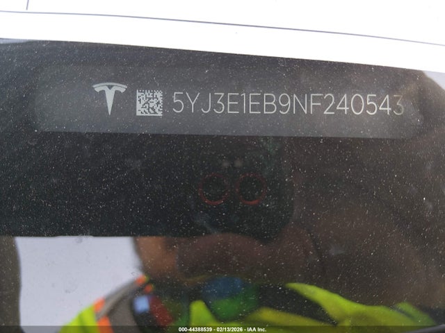 Продаж на аукціоні авто 2022 Tesla Model 3 Long Range Dual Motor All-wheel Drive, vin: 5YJ3E1EB9NF240543, номер лоту: 44388539