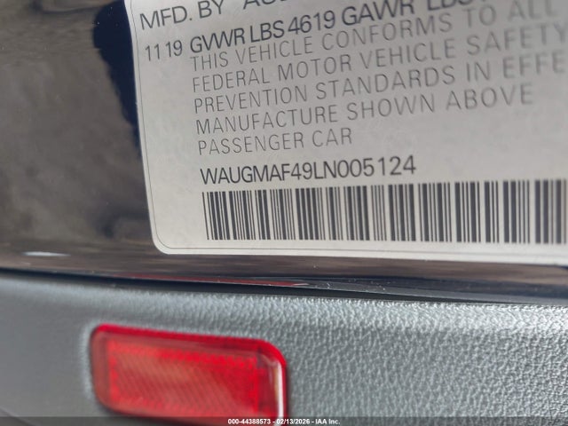 44388573 :رقم المزاد ، WAUGMAF49LN005124 vin ، 2020 Audi A4 Premium 40 Tfsi Front-wheel Drive S Tronic مزاد بيع