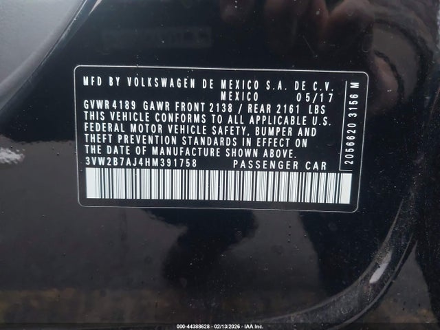 Volkswagen Jetta 1.4t S 2017 3VW2B7AJ4HM391758 Image 9