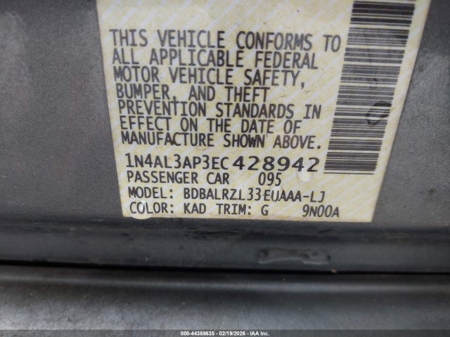 1N4AL3AP3EC428942 Nissan Altima 2.5 S