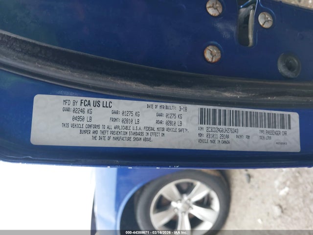 Aukcja sprzedaży 2018 Dodge Challenger Sxt, vin: 2C3CDZAG0JH276343, numer aukcji: 44388671