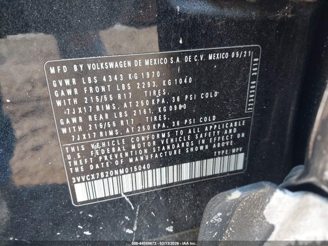 2022 VOLKSWAGEN TAOS 3VVCX7B20NM015040 Photo 8