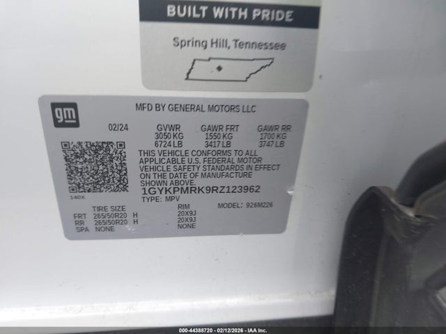 1GYKPMRK9RZ123962 Cadillac Lyriq Tech W/1sa