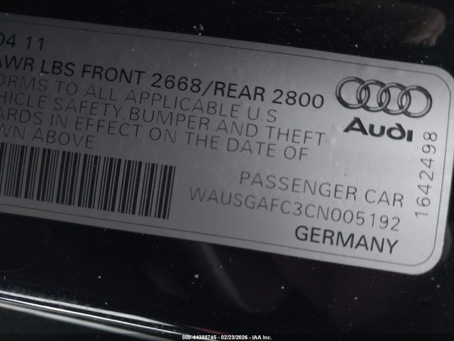 2012 AUDI A7 WAUSGAFC3CN005192 Photo 8