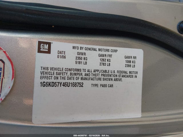 2006 CADILLAC DTS 1G6KD57Y46U168752 Photo 8