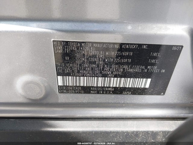 2021 TOYOTA RAV4 HYBRID 4T3B6RFV5MU042499 Photo 8