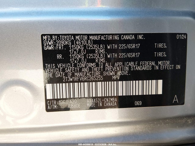 Toyota Rav4 Xle 2024 2T3W1RFV6RC265255 Image 9