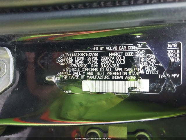 2019 VOLVO XC90 YV4102CK8K1512788 Photo 8