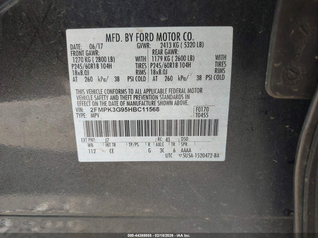 2017 FORD EDGE 2FMPK3G95HBC11568 Photo 8