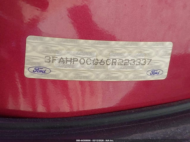 2012 FORD FUSION 3FAHP0CG6CR223337 Photo 8
