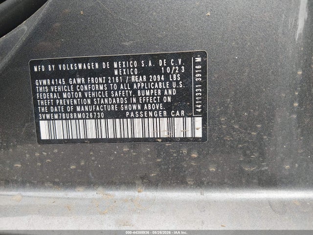 3VWEM7BU8RM026730 Volkswagen Jetta 1.5t Se