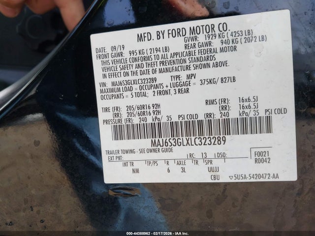2020 FORD ECOSPORT MAJ6S3GLXLC323289 Photo 8