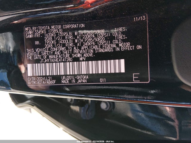 Lexus LX 570 2014 JTJHY7AX4E4141280 Image 9