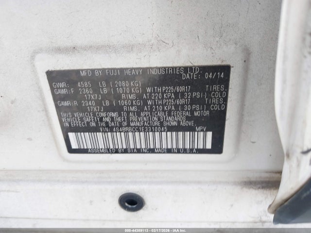 Subaru Outback 2.5i Premium 2014 4S4BRBCC1E3310045 Image 9