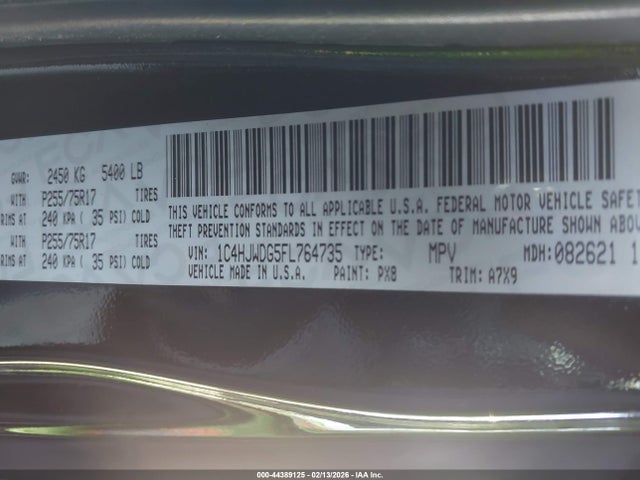 2015 JEEP WRANGLER UNLIMITED 1C4HJWDG5FL764735 Photo 8