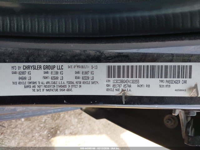 Aukcja sprzedaży 2014 Chrysler 200 Touring, vin: 1C3CCBBGXEN132255, numer aukcji: 44389166