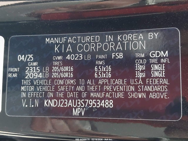 KNDJ23AU3S7953488 KIA SOUL LX