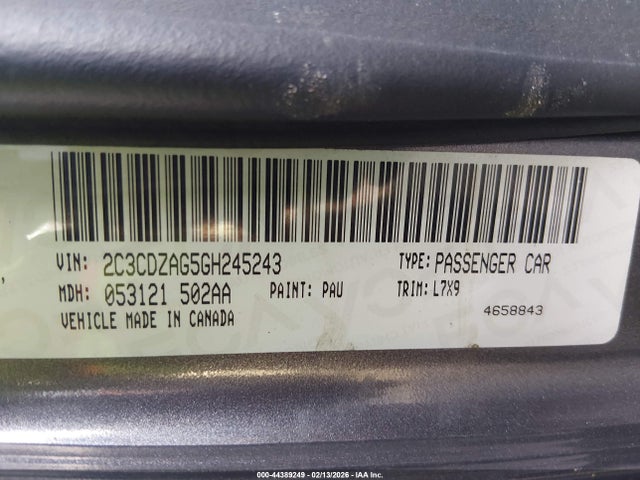 Dodge Challenger Sxt 2016 2C3CDZAG5GH245243 Image 9