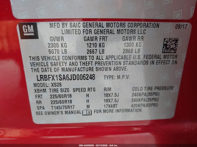 Buick Envision Essence 2018 LRBFX1SA6JD006248 Image 9