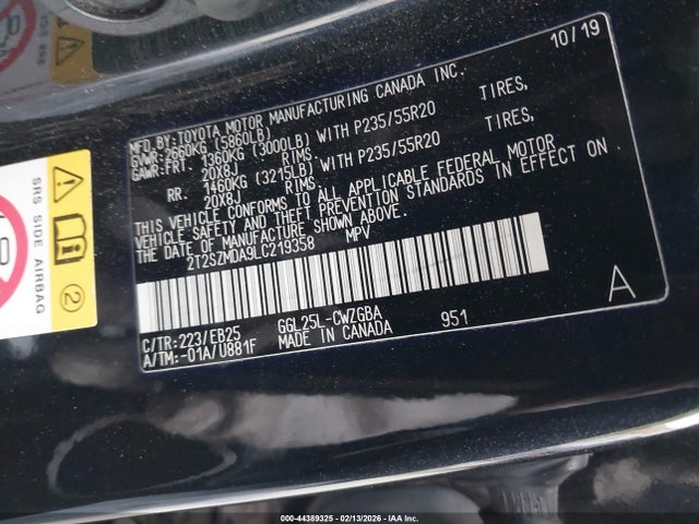 2T2SZMDA9LC219358 Lexus Rx 350 F Sport