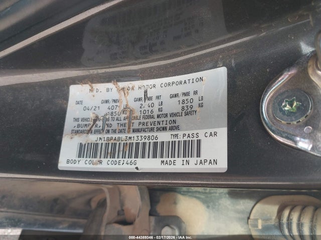 Aukcja sprzedaży 2021 Mazda Mazda3 Select, vin: JM1BPABL3M1339806, numer aukcji: 44389346