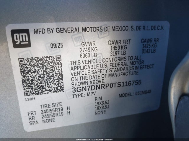 Chevrolet Equinox Ev Lt 2 2026 3GN7DNRP0TS116755 Image 9