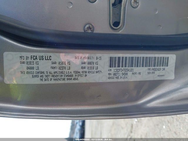 2016 DODGE DART 1C3CDFDH7GD541221 Photo 8