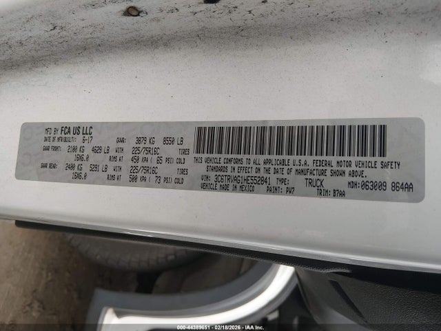 Продажа на аукционе авто 2017 Ram Promaster 1500 Low Roof 136 Wb, vin: 3C6TRVAG1HE552841, номер лота: 44389651