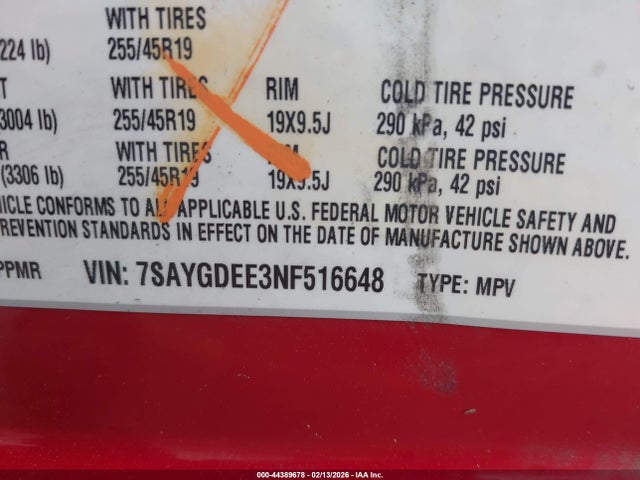 7SAYGDEE3NF516648 Tesla Model Y Long Range Dual Motor All-wheel Drive