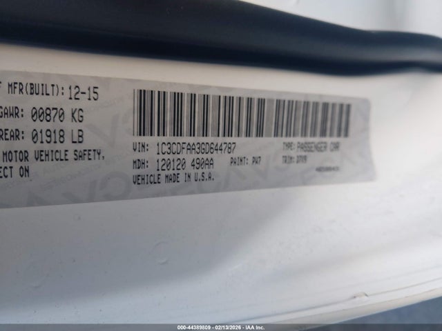 2016 DODGE DART 1C3CDFAA3GD644787 Photo 8