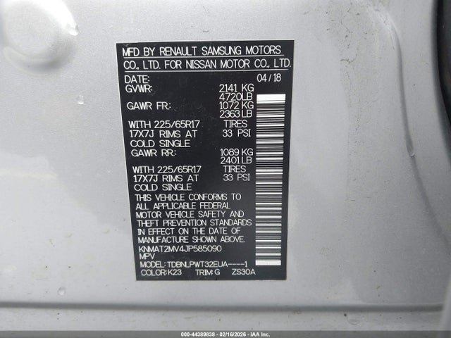 Nissan ROGUE S 2018 KNMAT2MV4JP585090 Image 9
