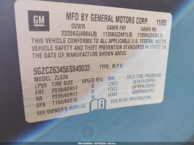 2006 SATURN VUE 5GZCZ63456S840033 Photo 8