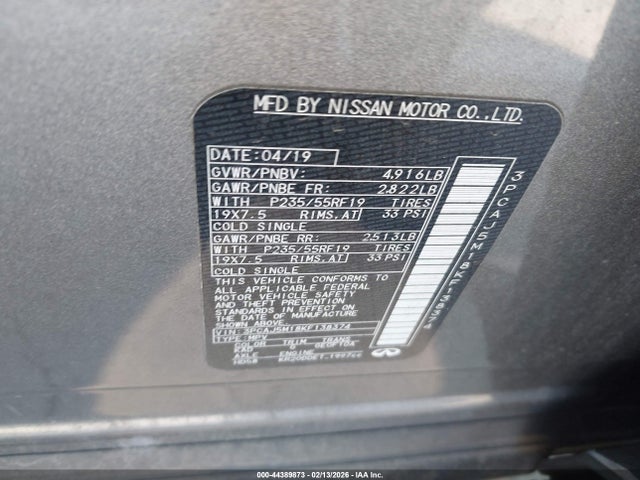 Продажа на аукционе авто 2019 Infiniti Qx50 Luxe, vin: 3PCAJ5M18KF138374, номер лота: 44389873
