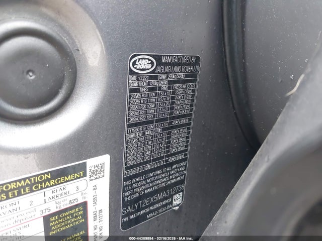 2021 LAND ROVER RANGE ROVER VELAR SALYT2EX5MA312738 Photo 8